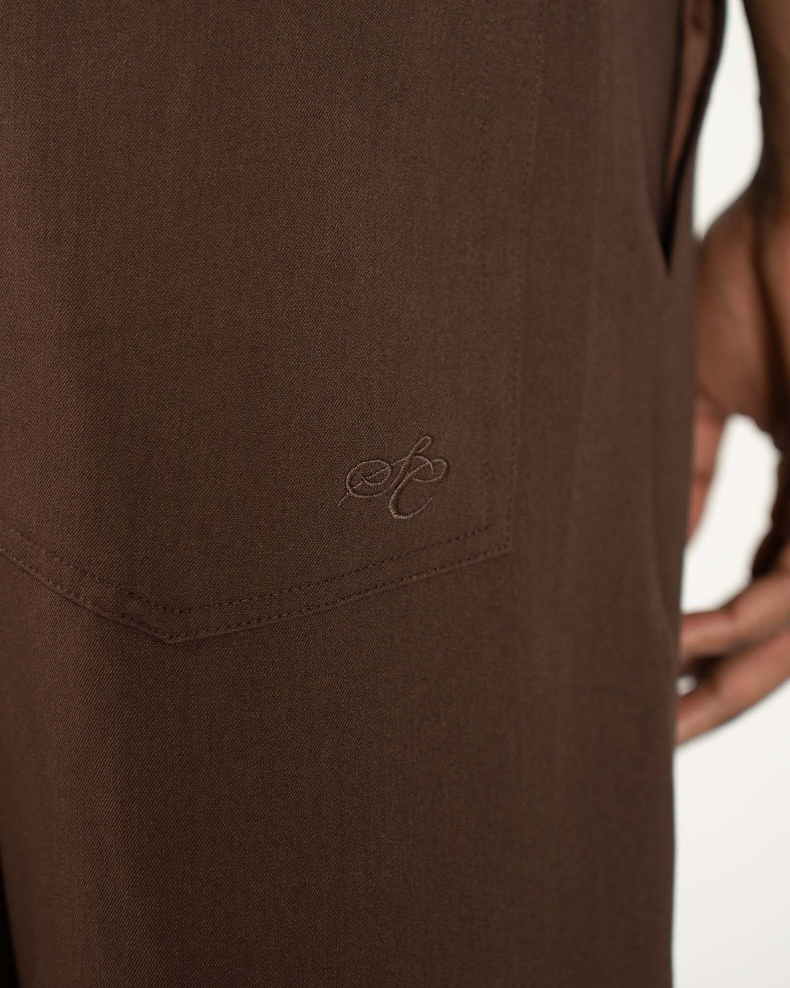 Baggy Suit Pants Brown